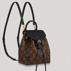 LOUIS VUITTON Montsouris BB Monogram Canvas Backpack Black